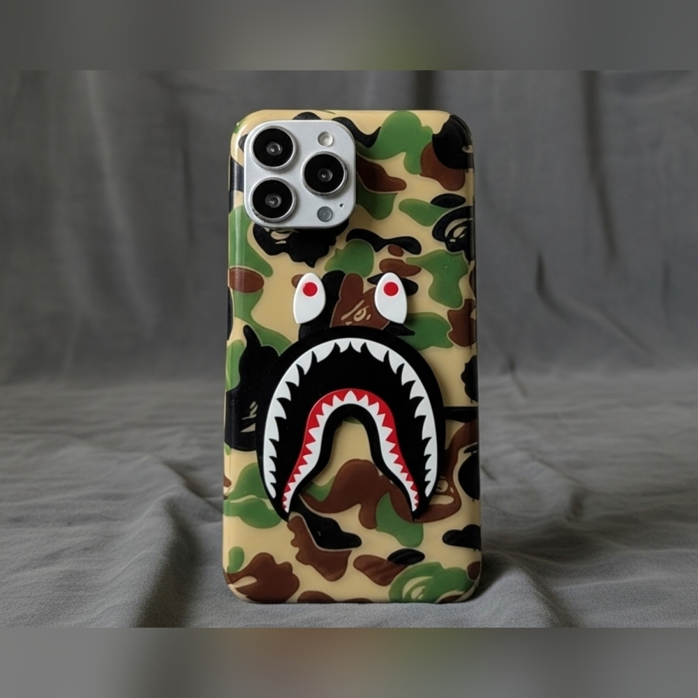 BapeCamouflage Shark Phone Case For All Versions Of Iphone 11-13